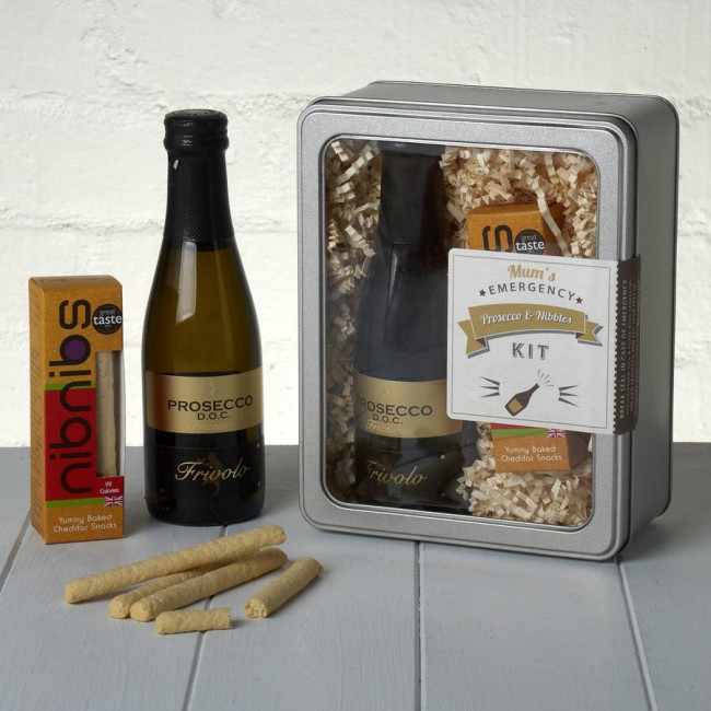 Mums Emergency Prosecco and Nibbles Kit Whisk Hampers-33