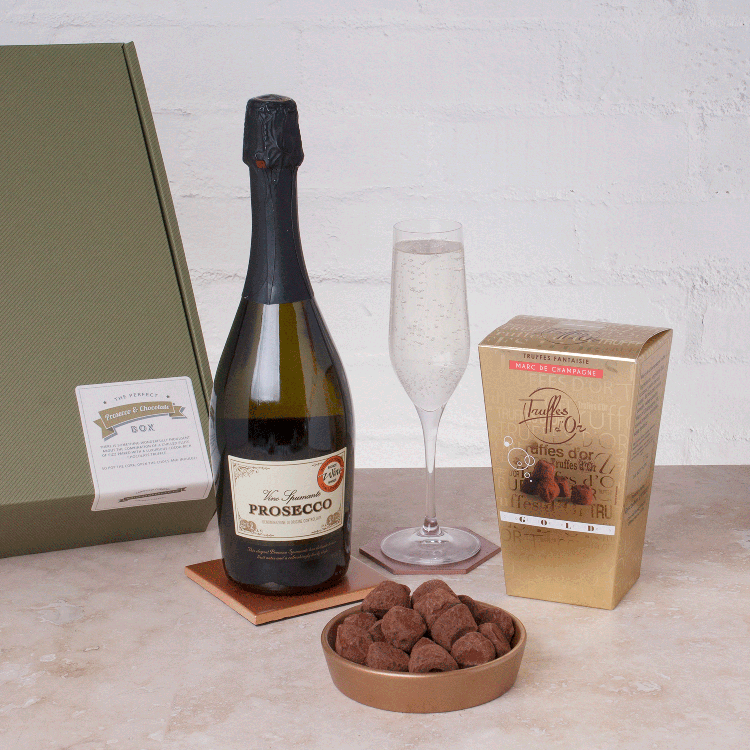 Prosecco & Chocolate Truffles Gift Box Whisk Hampers