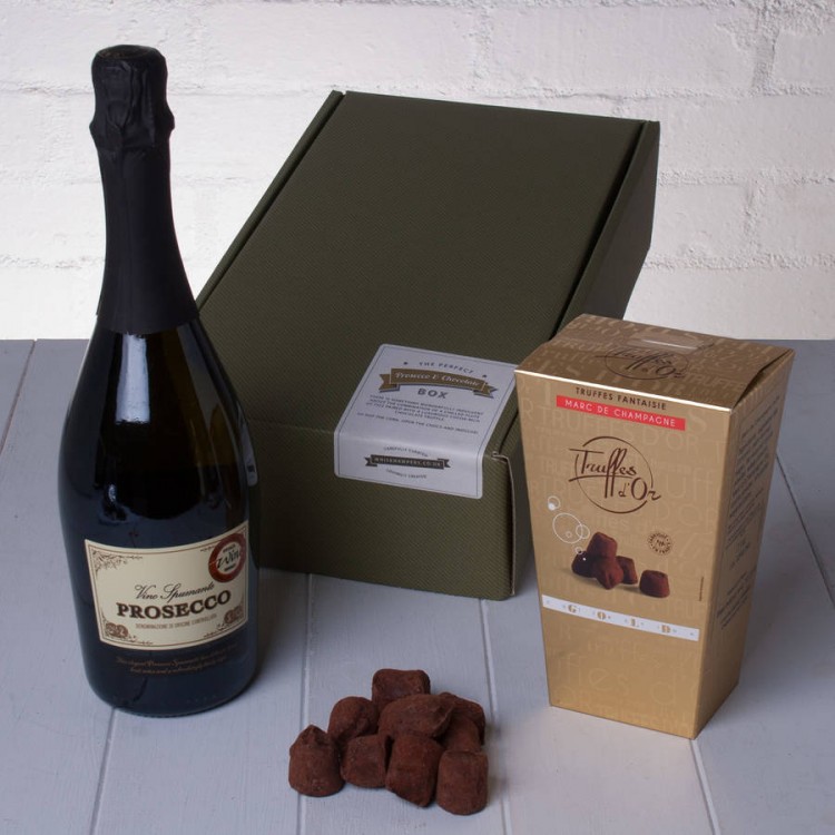 Prosecco & Chocolate Truffles Gift Box Whisk Hampers