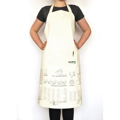 Apron Printed with Cooking Guides - Suck UK Kitchen Guide Apron