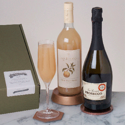 The Bellini Box - Prosecco & Peach Cocktail Gift Set