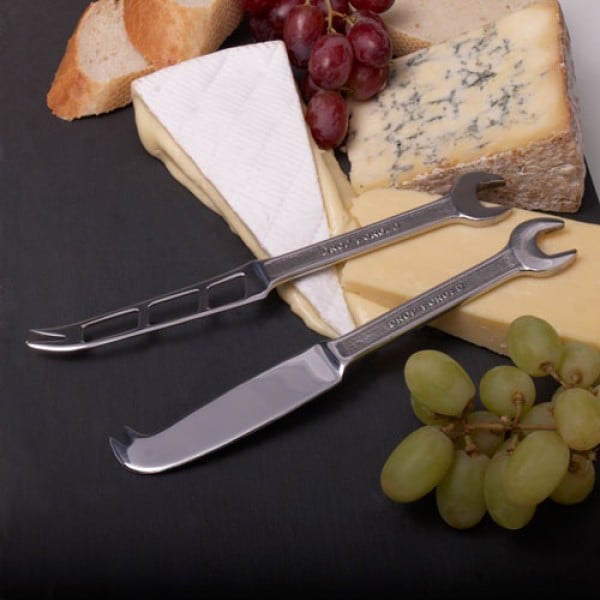 Tinker with the cheese board with our Spanner Cheese Knives Gift Set